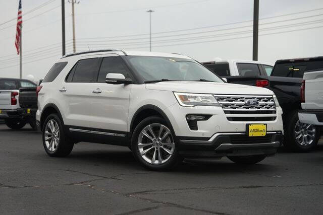 White Platinum Clearcoat Metallic 2018 Ford Explorer Limited AWD Limited 4dr SUV 2