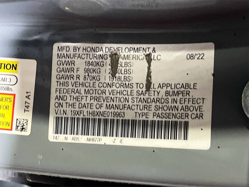 2022 Honda Civic Sport Touring