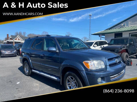 2006 Toyota Sequoia for sale at A & H Auto Sales in Greenville SC
