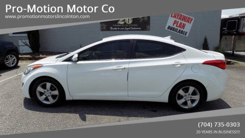 2013 Hyundai Elantra for sale at Pro-Motion Motor Co in Lincolnton NC