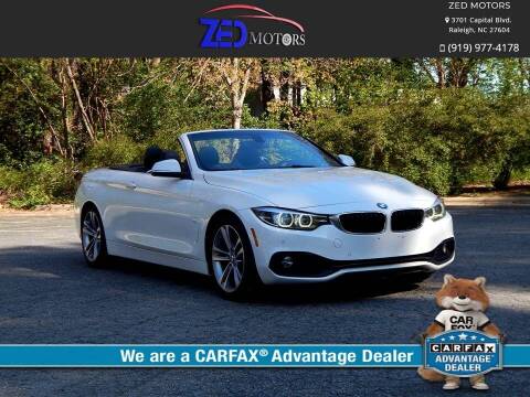 2018 BMW 4 Series for sale at Zed Motors in Raleigh NC
