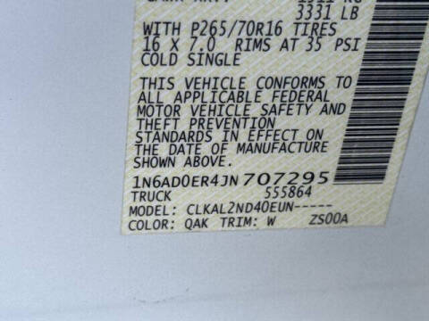 2018 Nissan Frontier SV