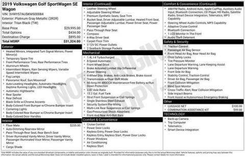 2019 Volkswagen Golf SportWagen 1.4T SE