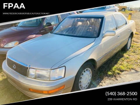 1992 Lexus LS 400 for sale at FPAA in Fredericksburg VA