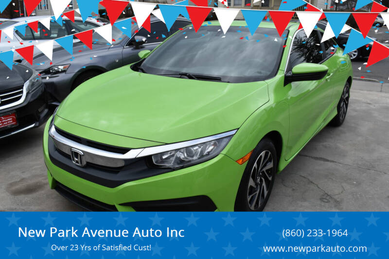 2016 Honda Civic for sale at New Park Avenue Auto Inc in Hartford CT