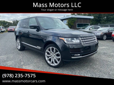 2014 Land Rover Range Rover for sale at Mass Motors LLC in Worcester MA