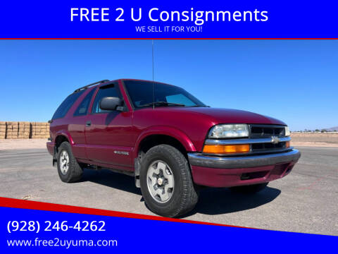 2001 Chevrolet Blazer for sale at FREE 2 U Consignments in Yuma AZ