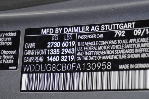 2015 Mercedes-Benz S-Class S 550