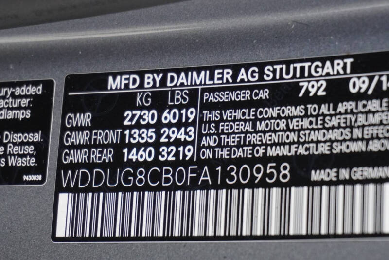 2015 Mercedes-Benz S-Class S 550