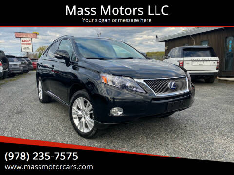 2010 Lexus RX 450h for sale at Mass Motors LLC in Worcester MA