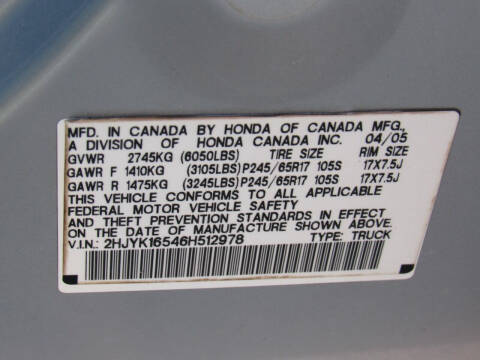 2006 Honda Ridgeline RTL