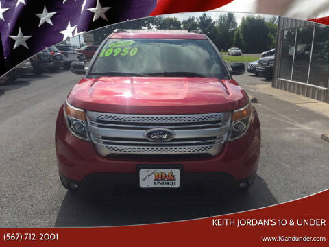 2012 Ford Explorer for sale at KEITH JORDAN'S 10 & UNDER in Lima OH