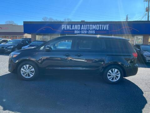 2016 Kia Sedona for sale at Penland Automotive Group in Laurens SC