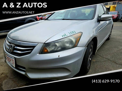 2011 Honda Accord for sale at A & Z AUTOS in Westfield MA