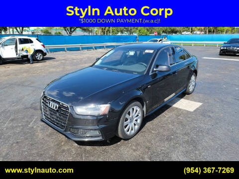 2015 Audi A4 for sale at Styln Auto Corp in West Park FL