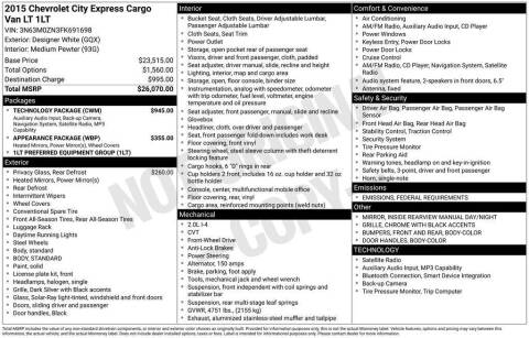2015 Chevrolet City Express LT