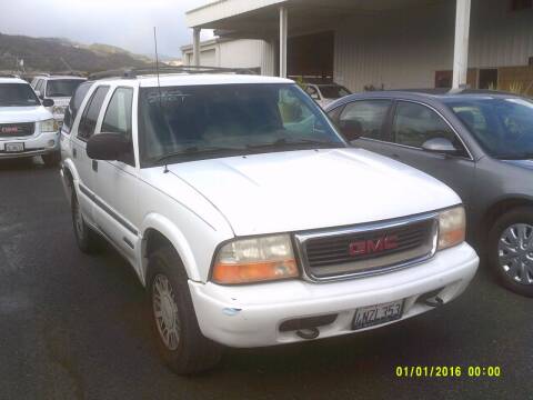 2001 GMC Jimmy for sale at Mendocino Auto Auction in Ukiah CA