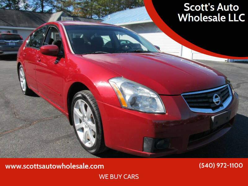 2008 Nissan Maxima for sale at Scott's Auto Wholesale LLC in Locust Grove VA