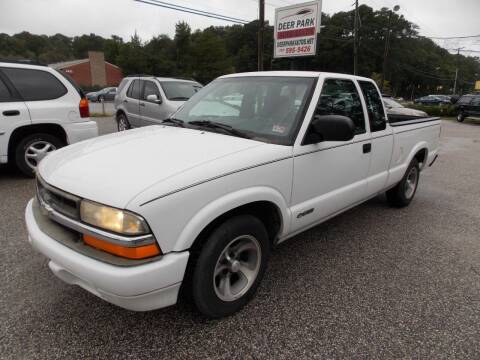 2000 Chevrolet S-10 for sale at Deer Park Auto Sales Corp in Newport News VA