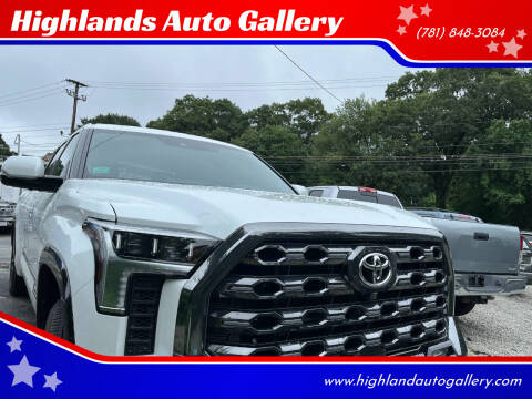 2023 Toyota Tundra for sale at Highlands Auto Gallery in Braintree MA