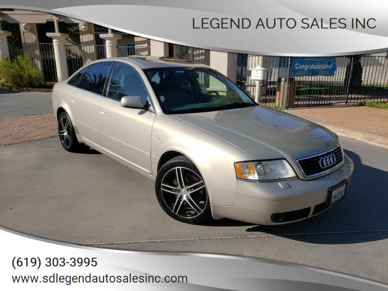 2000 Audi A6 for sale at Legend Auto Sales Inc in Lemon Grove CA