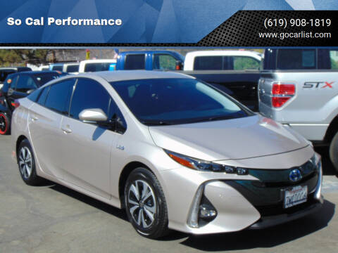 2017 Toyota Prius Prime for sale at So Cal Performance in San Diego CA