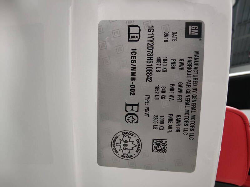 2017 Chevrolet Corvette Grand Sport