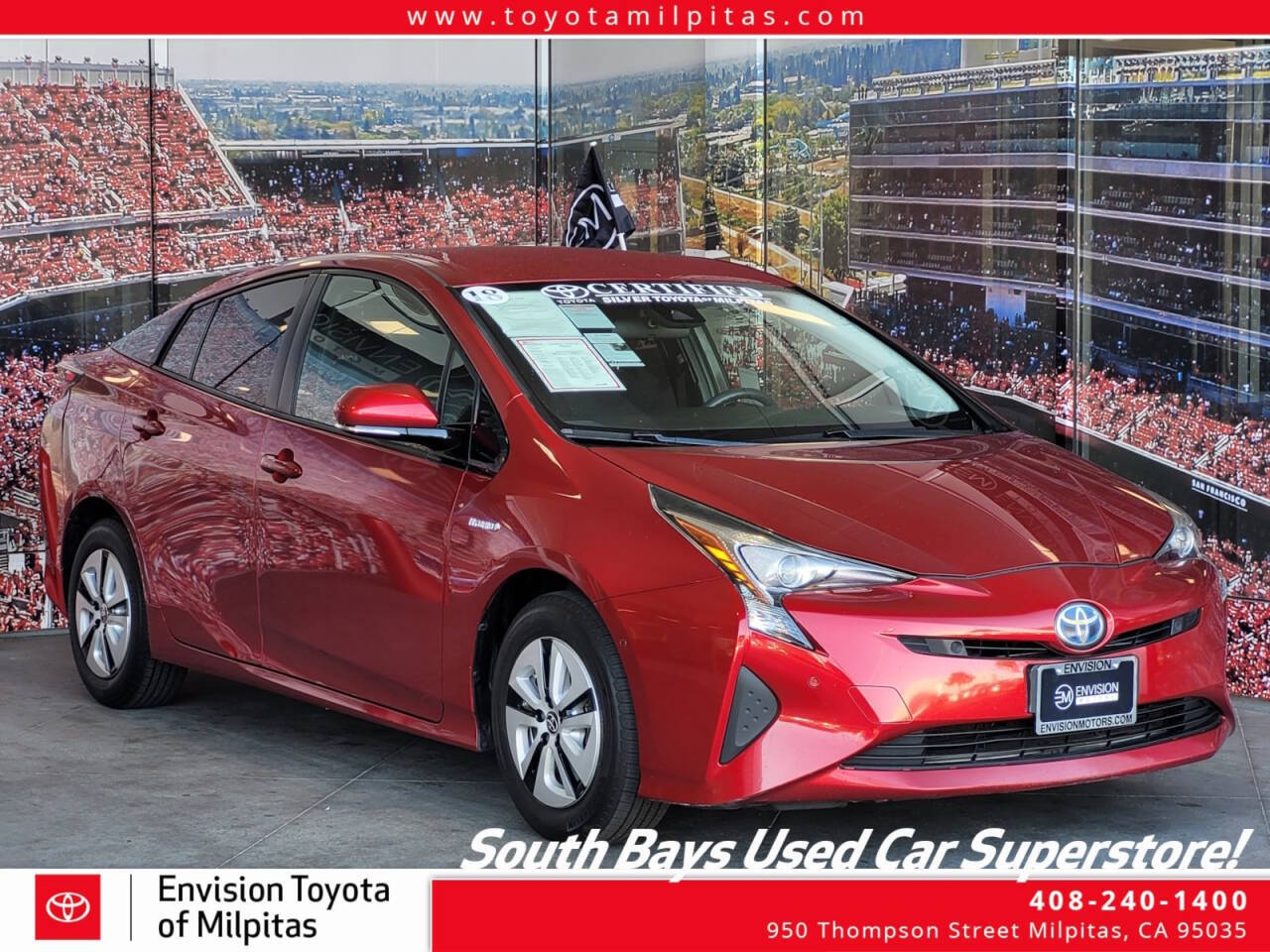 2018 Toyota Prius for sale at Envision Toyota of Milpitas in Milpitas, CA