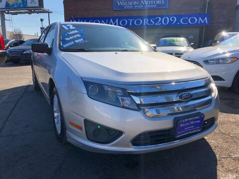 2012 Ford Fusion for sale at WILSON MOTORS in Stockton CA
