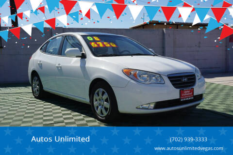 2008 Hyundai Elantra for sale at Autos Unlimited in Las Vegas NV