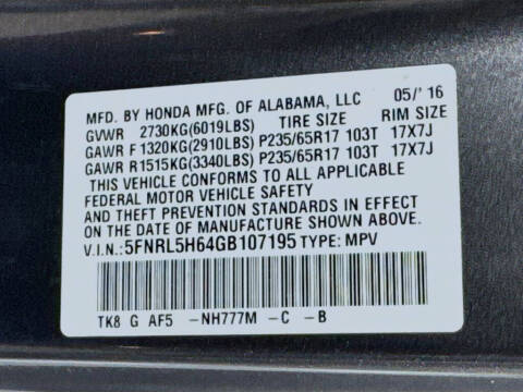 2016 Honda Odyssey EX-L