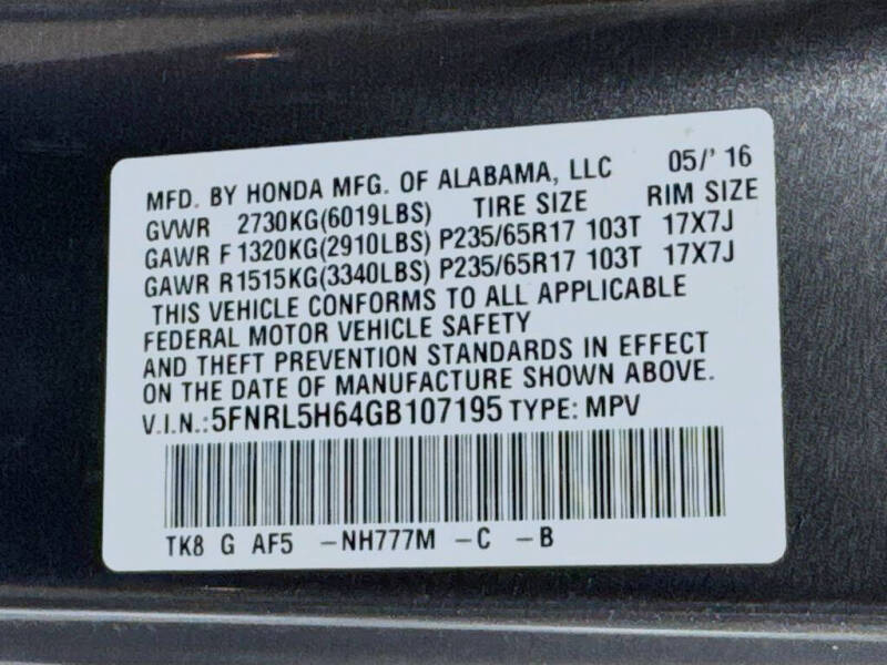 2016 Honda Odyssey EX-L