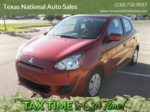 2015 Mitsubishi Mirage for sale at Texas National Auto Sales in San Antonio TX