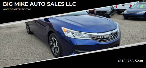 2016 Honda Accord for sale at BIG MIKE AUTO SALES LLC in Lincoln Park MI