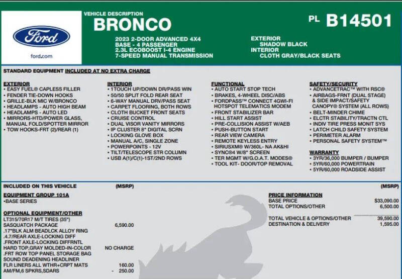 2023 Ford Bronco