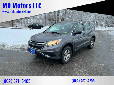 2016 Honda CR-V for sale at MD Motors LLC in Williston VT
