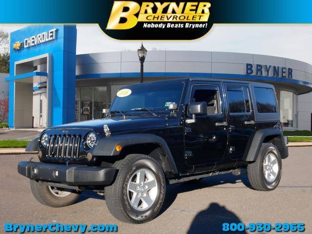 2016 Jeep Wrangler Unlimited for sale at BRYNER CHEVROLET in Jenkintown PA