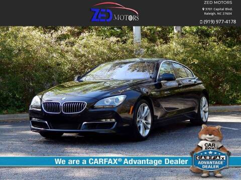 2013 BMW 6 Series for sale at Zed Motors in Raleigh NC