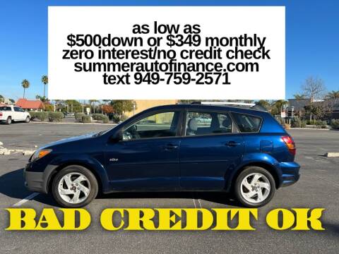 2004 Pontiac Vibe for sale at SUMMER AUTO FINANCE in Costa Mesa CA