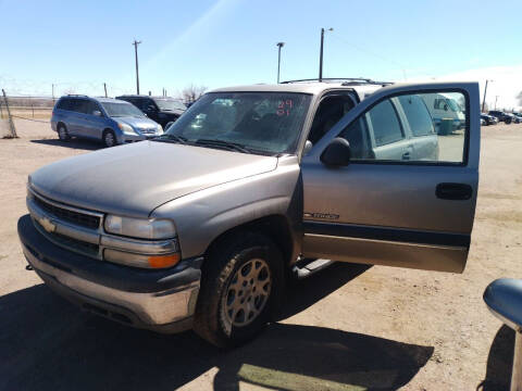 2001 Chevrolet Tahoe for sale at PYRAMID MOTORS - Fountain Lot in Fountain CO
