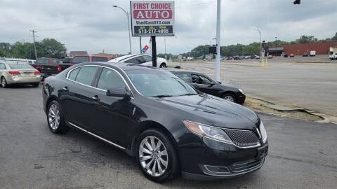 2013 Lincoln MKS for sale at FIRST CHOICE AUTO Inc in Middletown OH