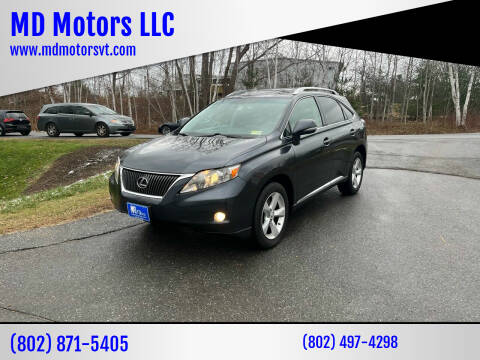 2010 Lexus RX 350 for sale at MD Motors LLC in Williston VT
