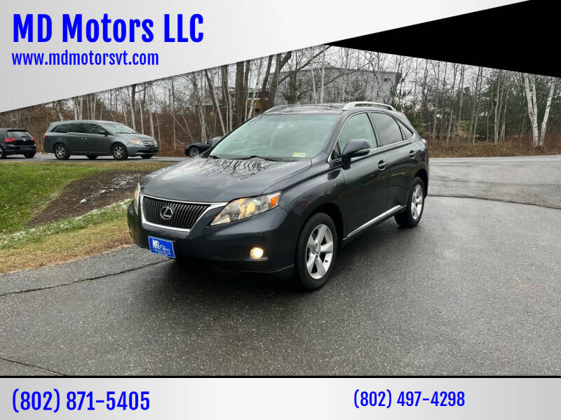 2010 Lexus RX 350 for sale at MD Motors LLC in Williston VT