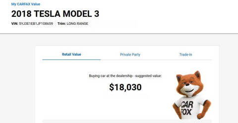 2018 Tesla Model 3 Long Range