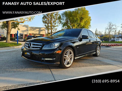 2012 Mercedes-Benz C-Class for sale at FANASY AUTO SALES/EXPORT in Yorba Linda CA