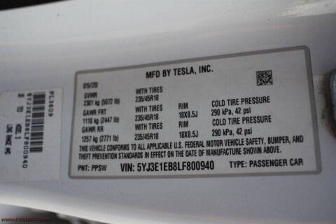 2020 Tesla Model 3 Long Range