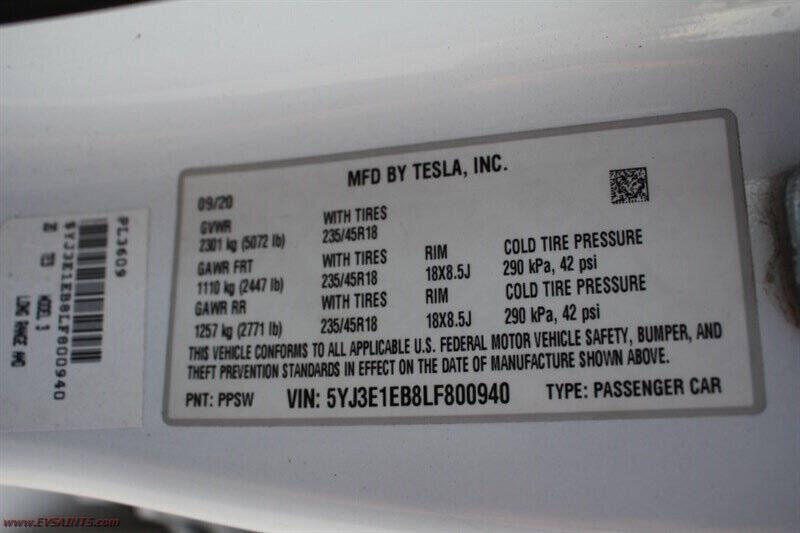 2020 Tesla Model 3 Long Range