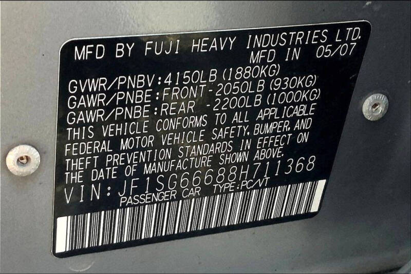 2008 Subaru Forester Sports 2.5 X