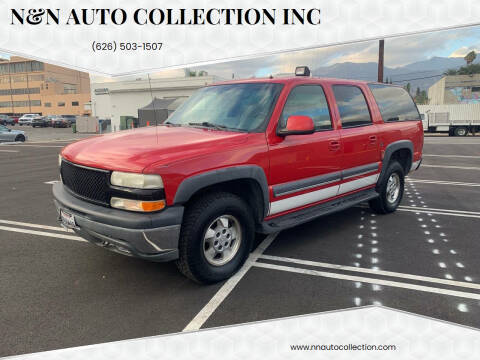 2002 Chevrolet Suburban for sale at n&n auto collection inc in Pasadena CA