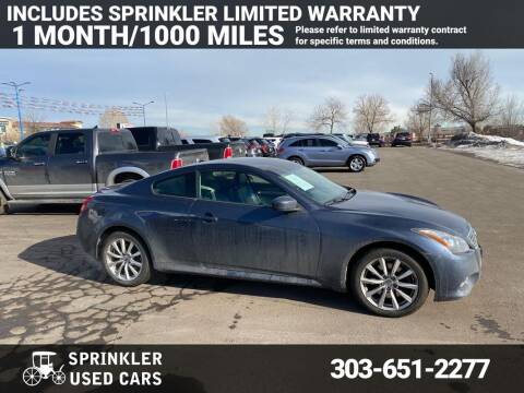 2012 Infiniti G37 Coupe for sale at Sprinkler Used Cars in Longmont CO